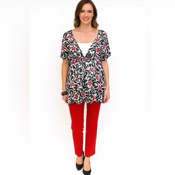 Floral Top with Cami - Picture 2 of 5